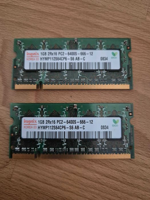 Memória SDRAM Hynix 2Rx16 PC2 6400S 1GB