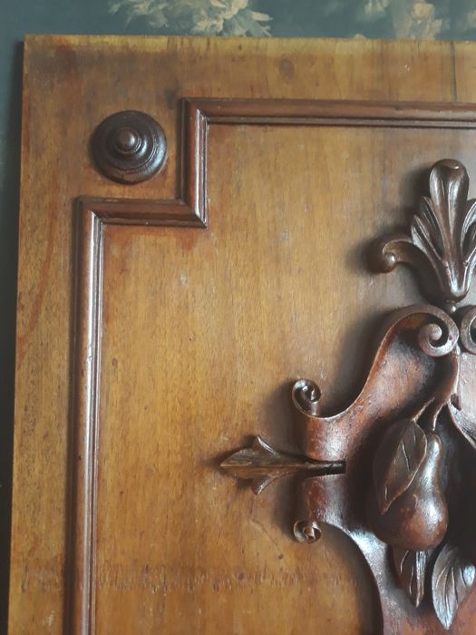 Painel de porta Antigo Entalhado à mão
