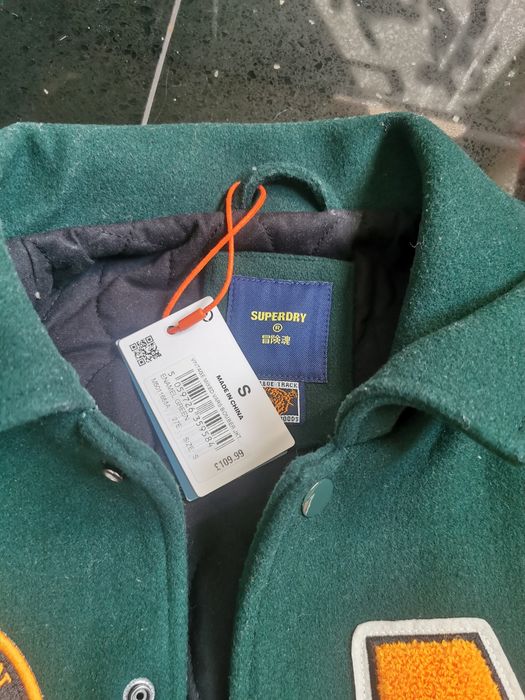 Nowa kurtka basebolowka super dry zielona z metka S