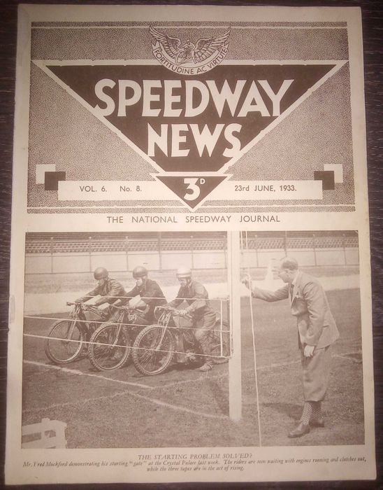 Żużel,Speedway News 1933 rok