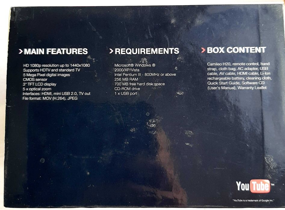 Toshiba Camileo H20 PX1484M-1CAM в/камера