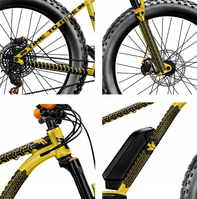 ZESTAW NAKLEJEK uniwersalnych na rower RAMĘ MTB