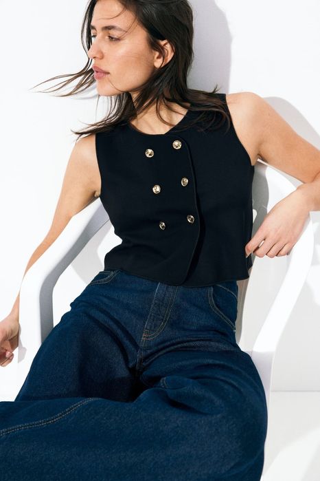 Dwurzędowa kamizelka H&M