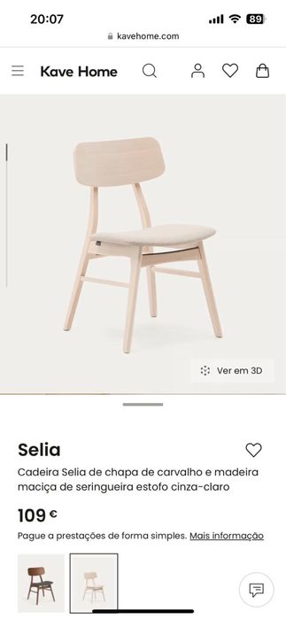 Cadeira by Kave // Chair by Kave ** Collection Selia