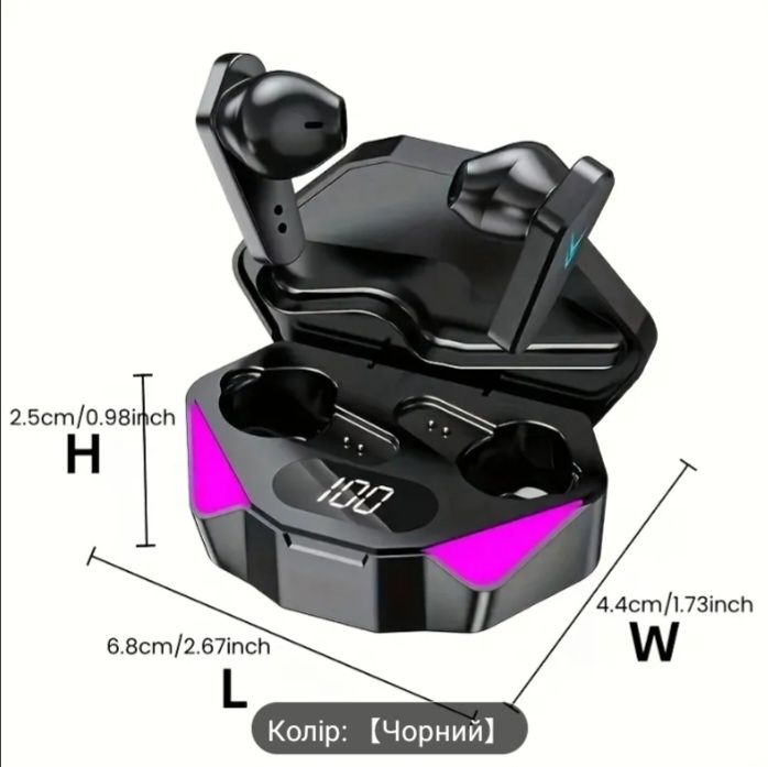 Круті Bluetooth Навушники для Ігор з Цифровим Дисплеєм та Стерео Звуко