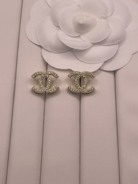 Kolczyki z cyrkoniami pozłacane