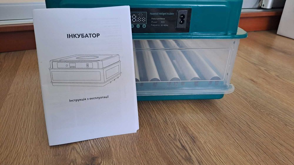 Автоматичний інкубатор до 48 яєць з роликовим переворотним механізмом
