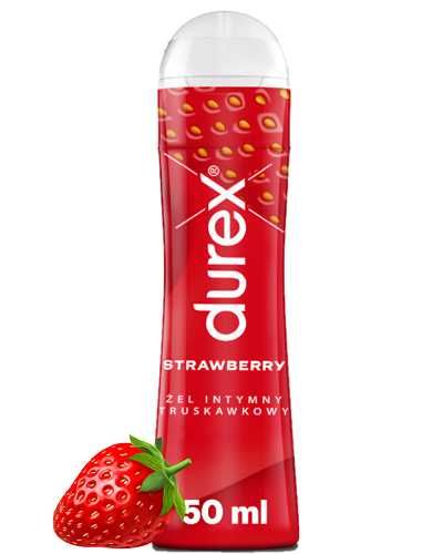 Durex żel lubrykant truskawkowy 50 ml owocowy smakowy nawilżający