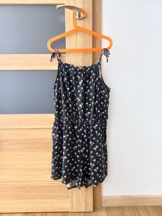 Czarny kombinezon w palemki H&M 170