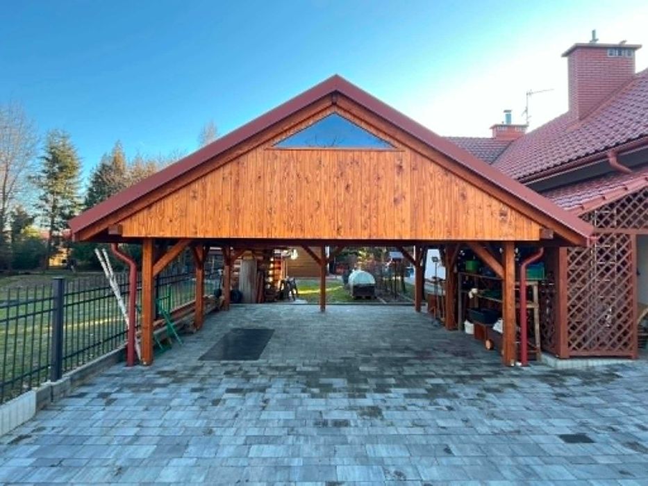 Altana, taras wiata samochodowa
