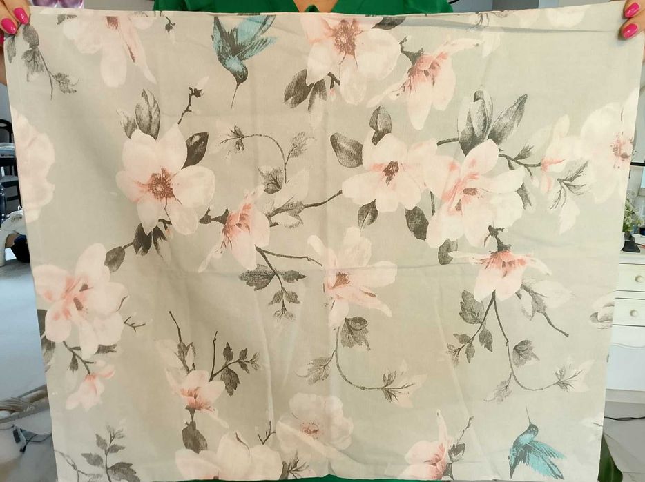 Poszewka na poduszkę w kwiaty 60 X 50 - Bawełna 100%