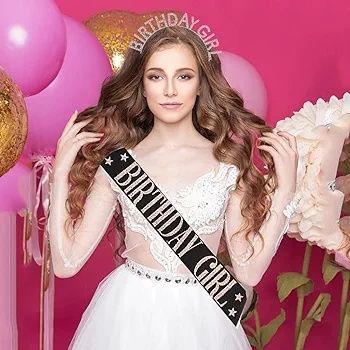 Festa de aniversário - faixa e coroa para aniversariante -ENVIO GRÁTIS