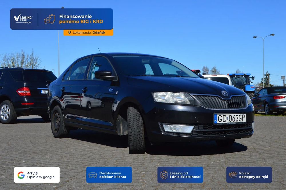 Skoda RAPID GDAŃSK[14729]Rapid sedan, 1,2 B. Park Tronic, polski salon,  Fv 23 %.