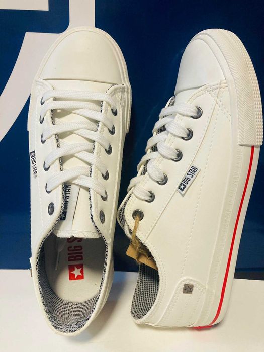 Big star trampki męskie ecoskóra białe 40 - 45