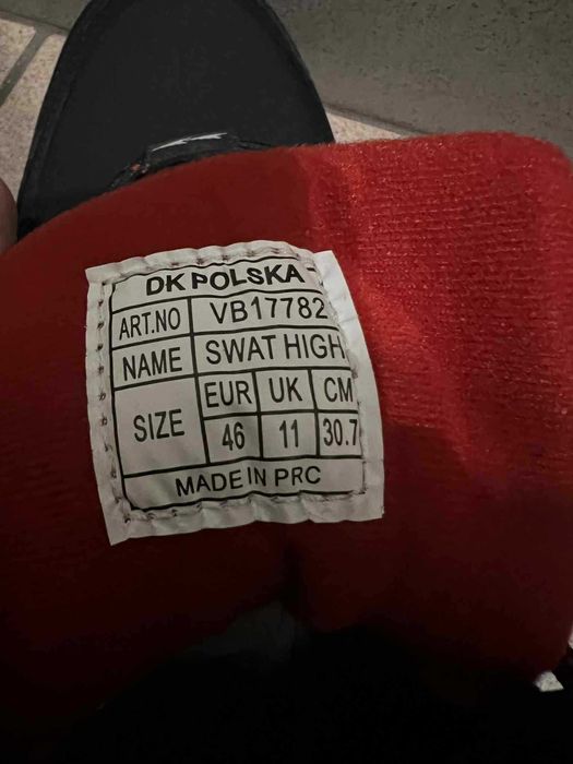 Buty Męskie Wodoodporne Czarno/Czerwone 46
