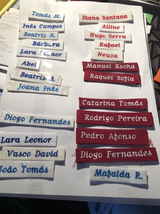 Nomes Bordados infantarios