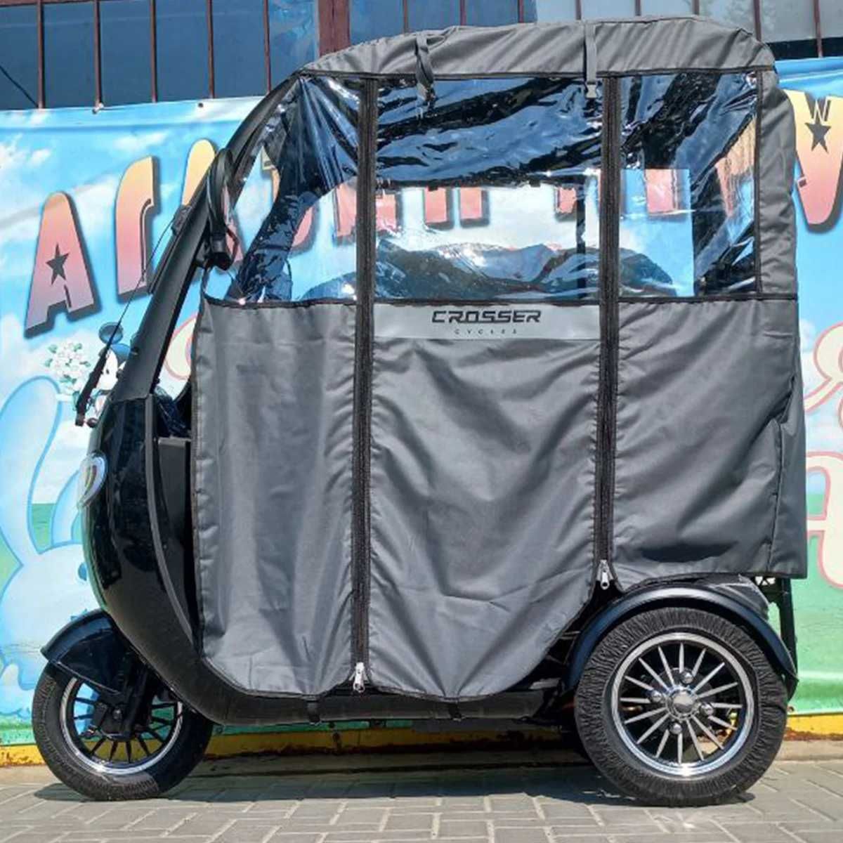 Электроскутер 3х колесный Crosser 72V/800W Электро трехколесный TR3-1R ...