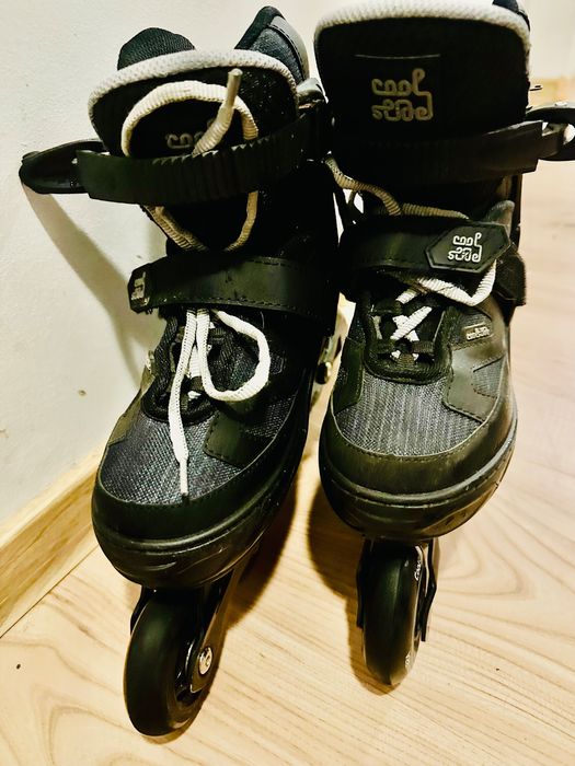 Rolki regulowane Coolslide Shoq 35-38 | Jak NOWE, aluminiowa płoza, ABEC-7