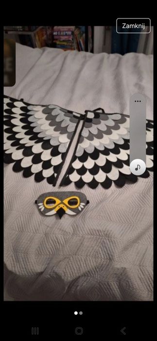 Strój sowa sowy Harry Potter hallowen nowy filc