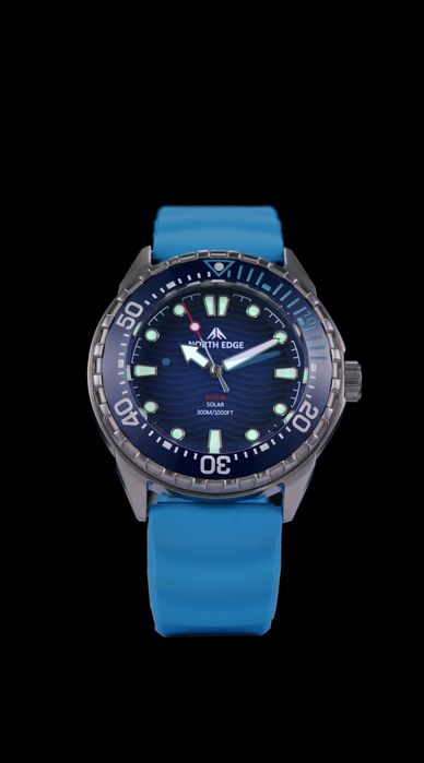 North Edge Triton 45,8мм голубий сонячний дайвер