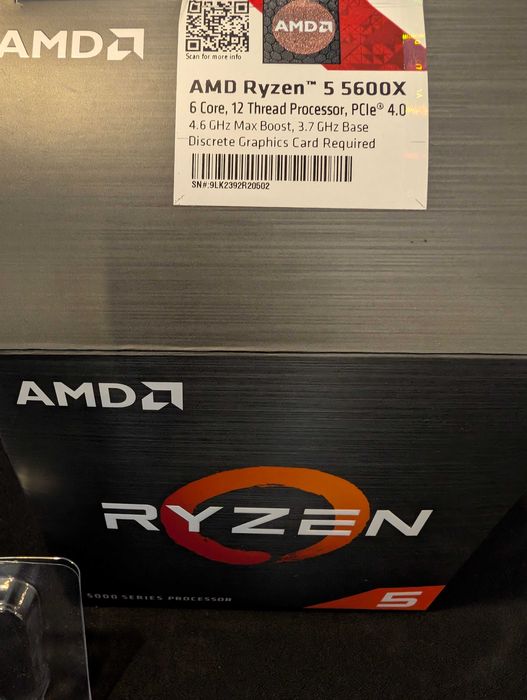 AMD Ryzen 5 5600x (Caixa Original e Cooler Stock)