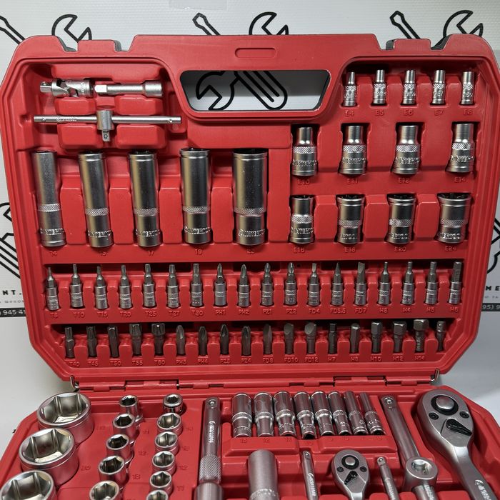 ОНОВЛЕНИЙ Intertool 110од. Набір інструментів 1/4, 1/2 4-32мм