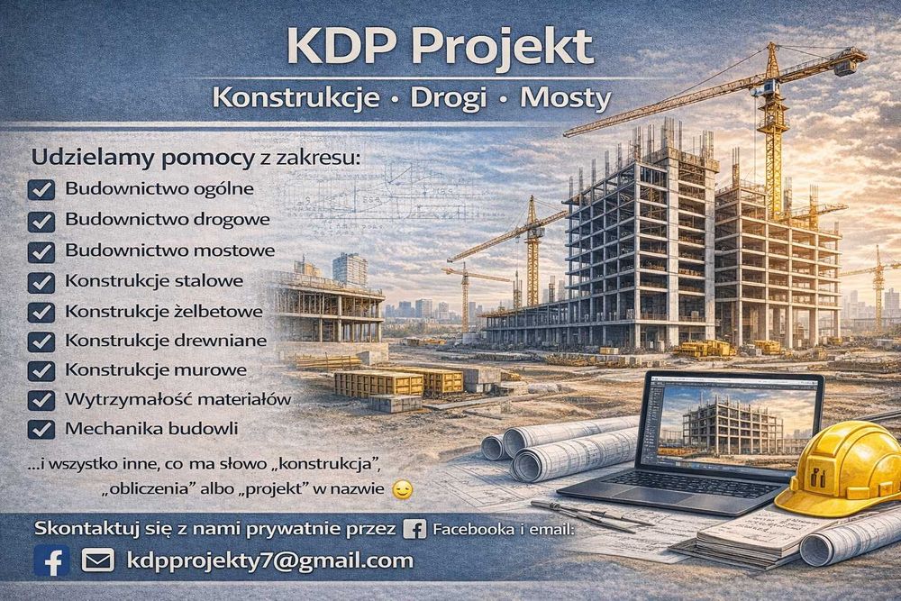 Budownictwo - Projekty, korepetycje. Pełny zakres.