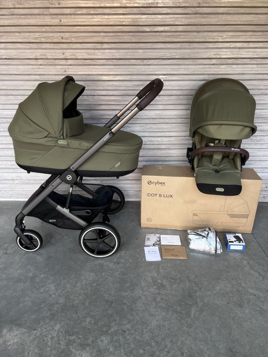 Оновлена версія дитячої коляски Cybex Balios S Lux 2025 року 2в1 в кольорі Moss Green