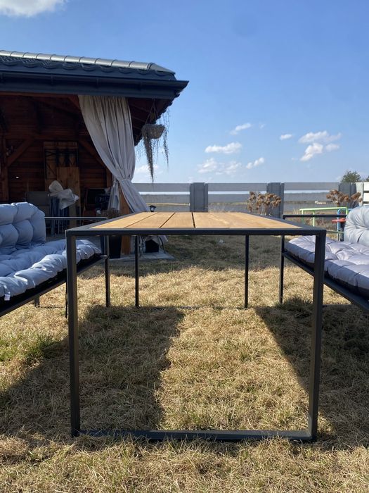 OKAZJA meble ogrodowe stół+2 ławki 8 osób solidne