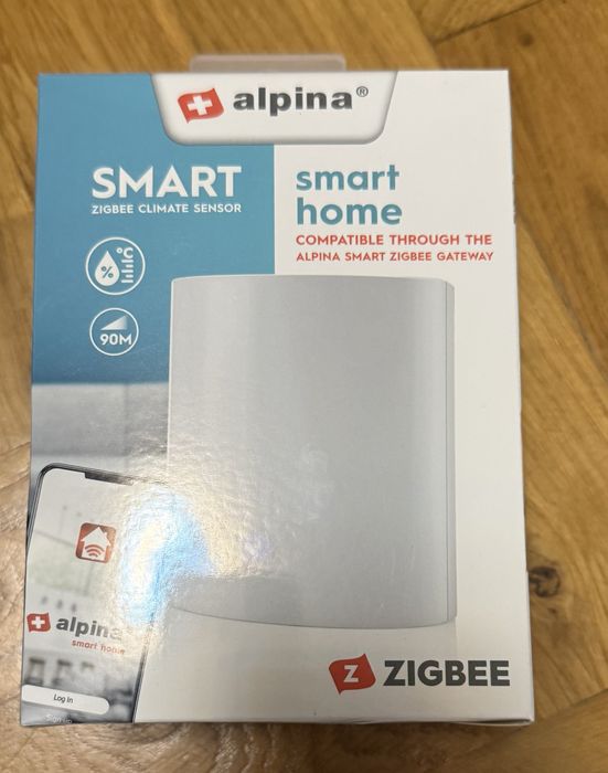 Inteligentny czujnik klimatu/wilgotności Alpina Smart Zigbee.