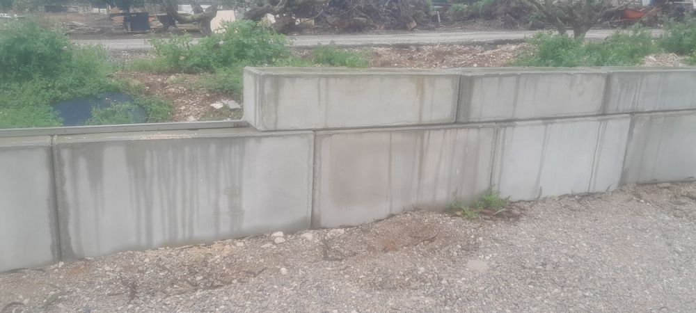 Blocos de betão rectangulares