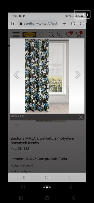 Zasłony w kwiaty