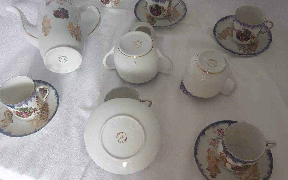 Conjunto café 9 peças louça Japonesa
