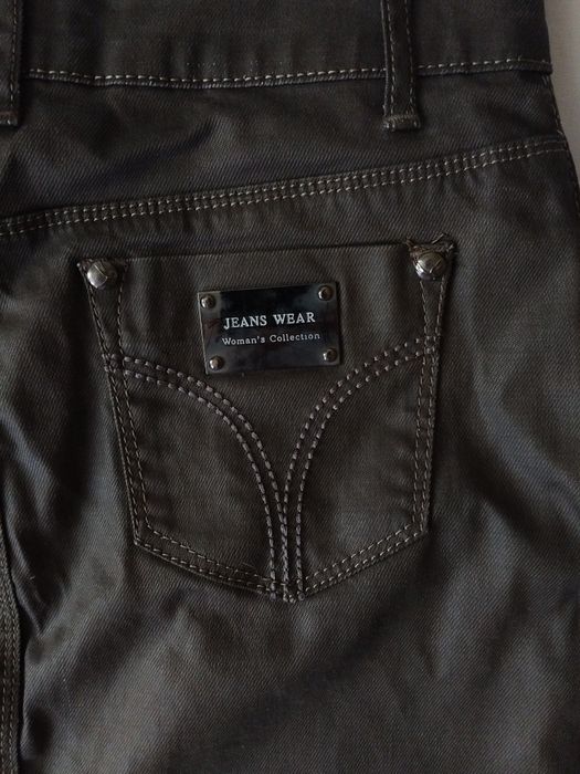юбка waxed denim mini