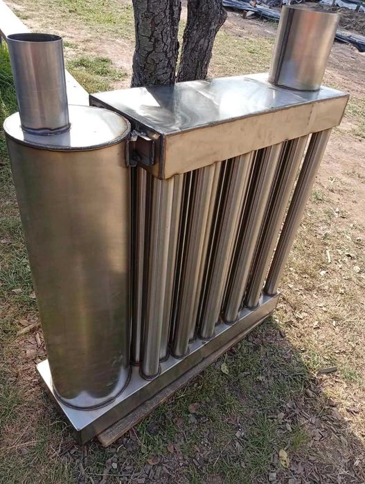 Теплообменник для коптильной камеры ротационной печи хлебопечи