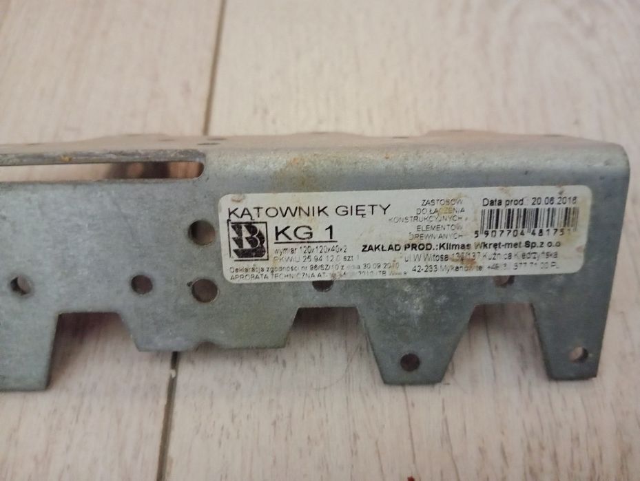 Kątownik gięty k1