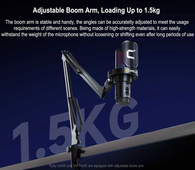 Мікрофон високочутливий COMICA EJoy Uni Pro - студ микрофон на штативе