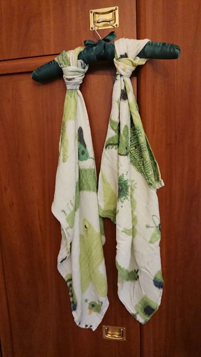 Dwa otulacze bambusowe 70x70 cm Lela Blanc