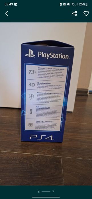 Ps4 wireless headset + plug+ cable+ box