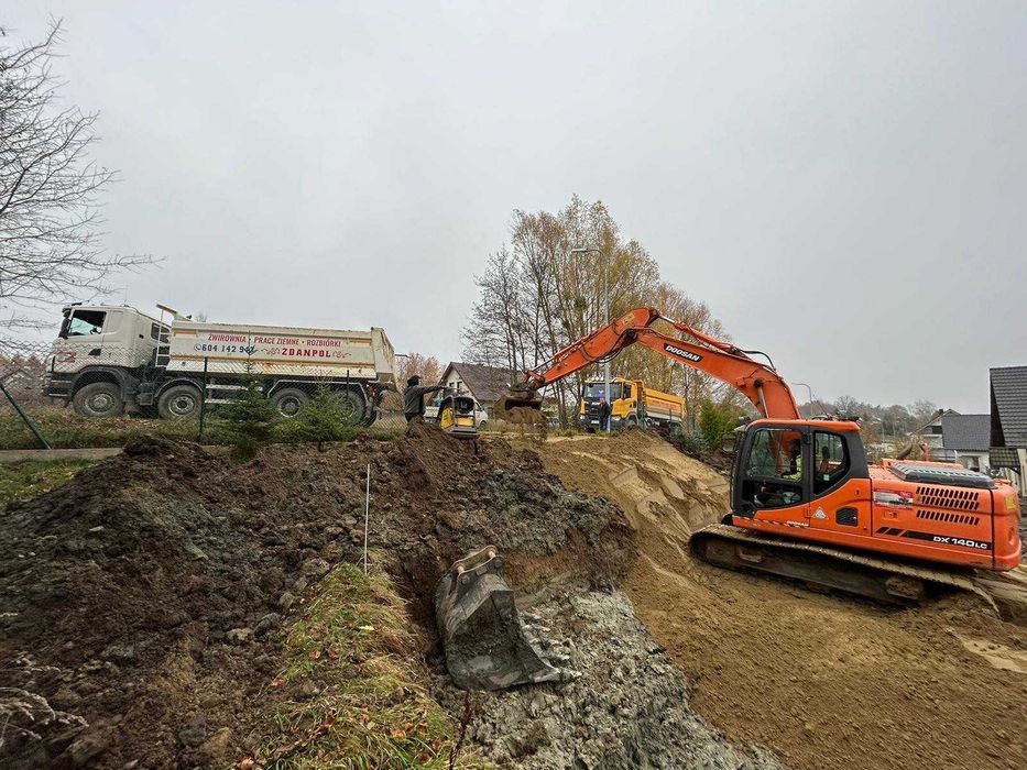 Usługi Koparka Wykopy Rozbiórki Transport Żwirownia Piasek Czarnoziem