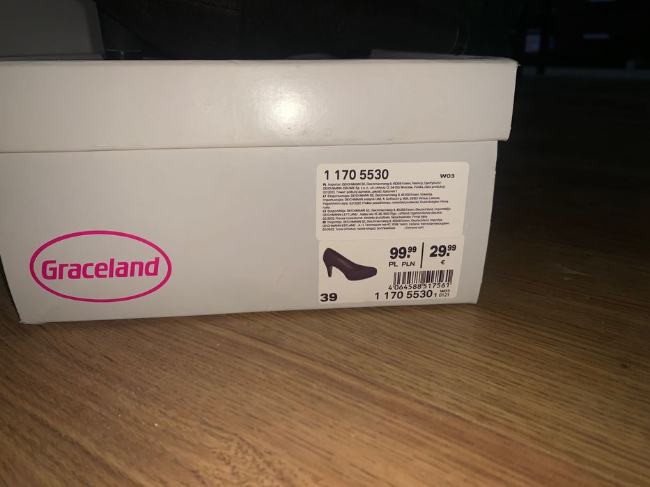 Buty na obcasie szpilki nowe graceland 39 deihmann