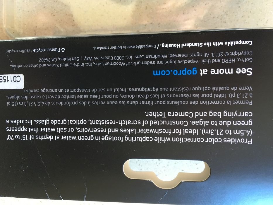 Filtro magenta para caixa estanque GoPro - NOVO