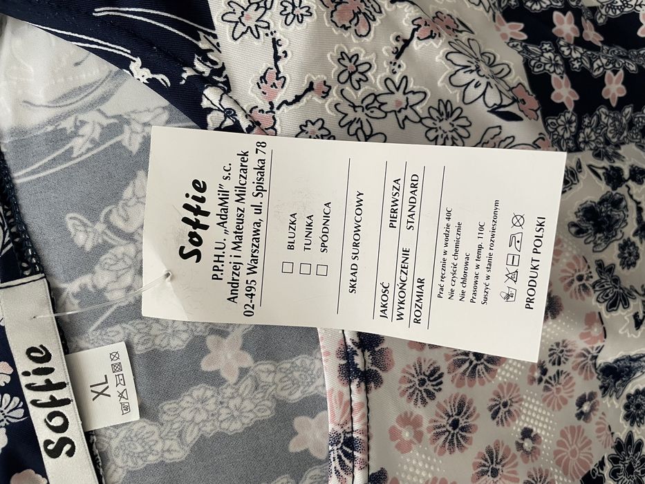 Komplet wiosna lato spódnica i bluzka XL