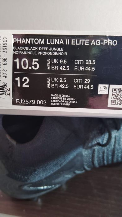 Nowe Buty piłkarskie profy Nike PHANTOM LUNA II ELITE AG r. 44.5 orlik