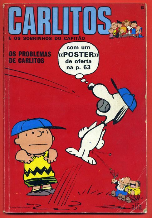 Carlitos e os sobrinhos do capitão (Snoopy), lote de 9