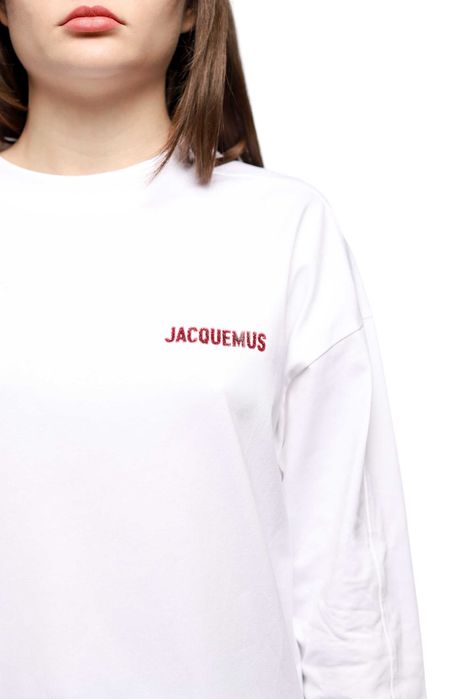 Лонгслів Jacquemus Pavane Logo Long Sleeve T-Shirt White
