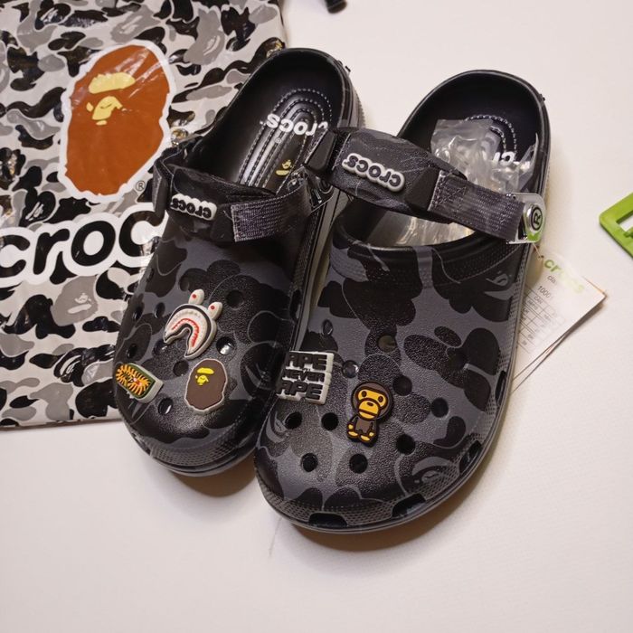 Крокси Bape × crocs | тапки бейп крокс