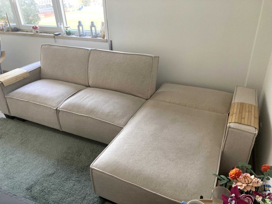 Sofá-Cama de Canto ROMEDAL II (Beliani) – Excelente Estado