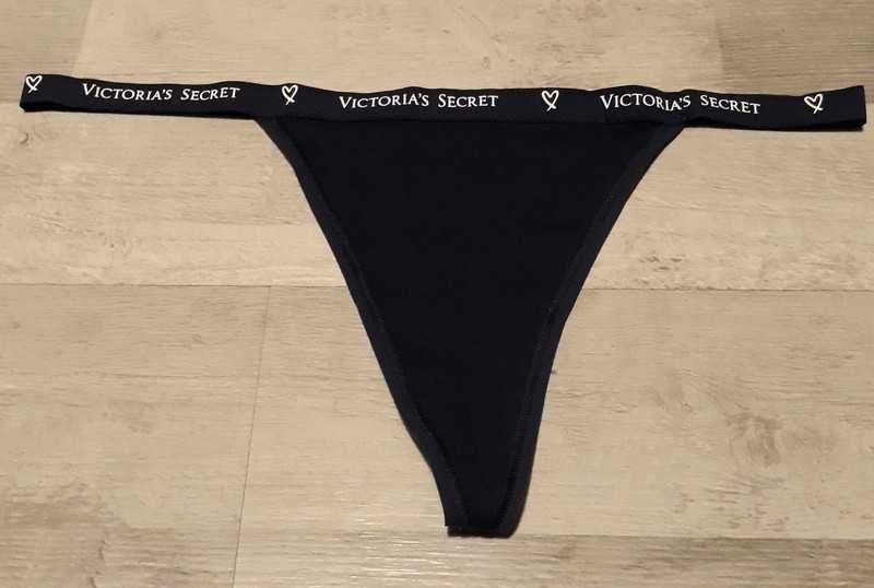 Stringi Victoria Sekret w kształcie litery V z bawełny ze stretchem