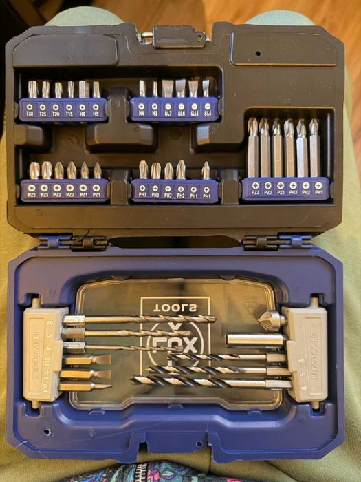 Wiertarko - wkrętarka Lux-Tools A-BS-20 + bateria 4Ah + zestaw bitów